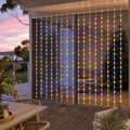 LED Multicolour Waterfall Curtain  (2x2m) styled in an Australian Christmas setting