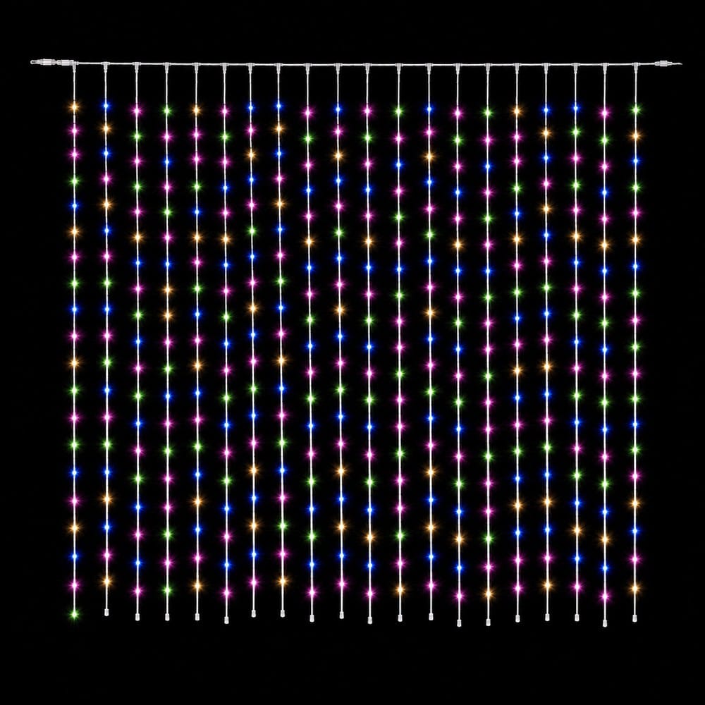 LED Multicolour Waterfall Curtain  (2x2m)
