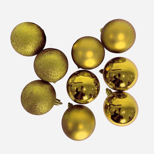 9pk Champagne Baubles (8cm) - View 2
