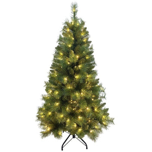 Douglas Fir Pre-Lit Christmas Tree (1.5m) - Warm White lighting