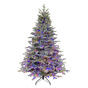 Saratoga Pre-Lit Christmas Tree (2.1m) - Multicolour lighting