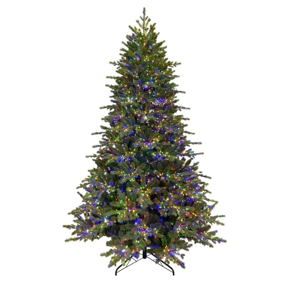 Nocturne Fir Pre-Lit Christmas Tree (2.4m) - Multicolour lighting
