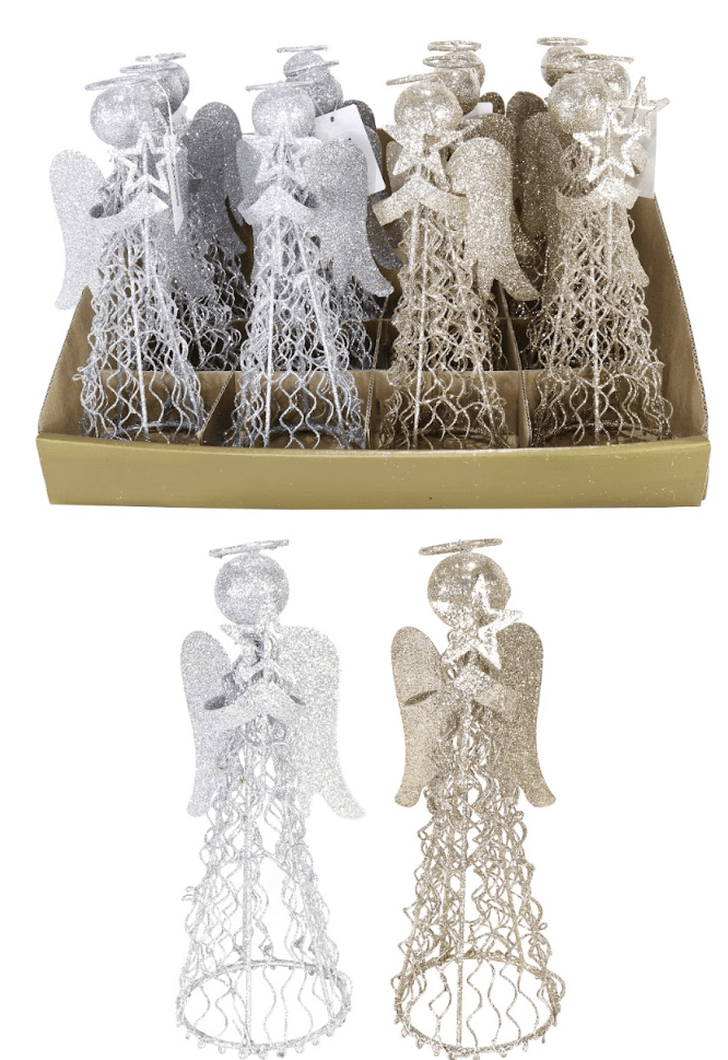 Glitter Metal Angel 2 Asst (20cm) - View 1