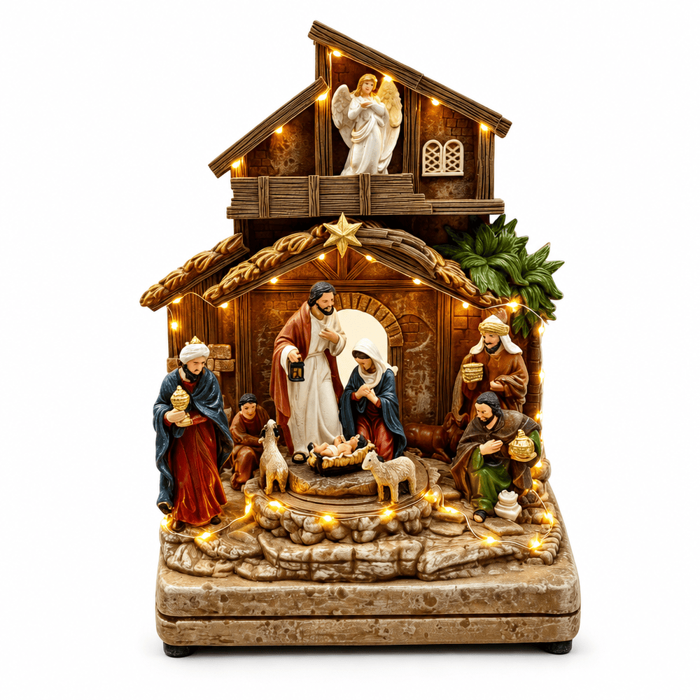 LED Christmas Miracle Nativity Scene (30.5cm)