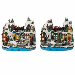 LED Village Train Scene (29cm)