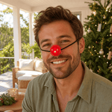 Light Up Rudolph Nose worn at an Australian Christmas party