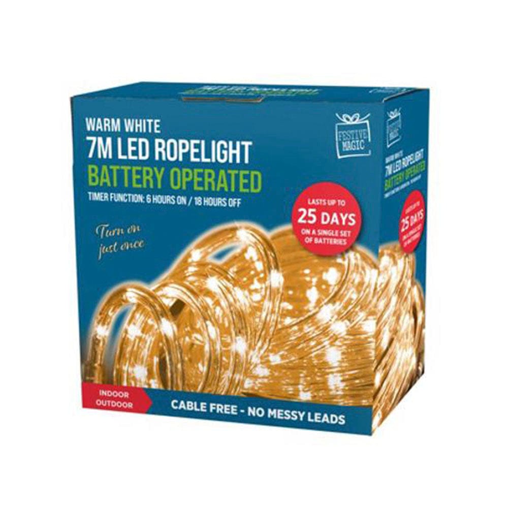 Battery LED Ropelight Timer Asst (7m) - View 2