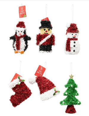 Tinsel Ornaments Asst - View 4