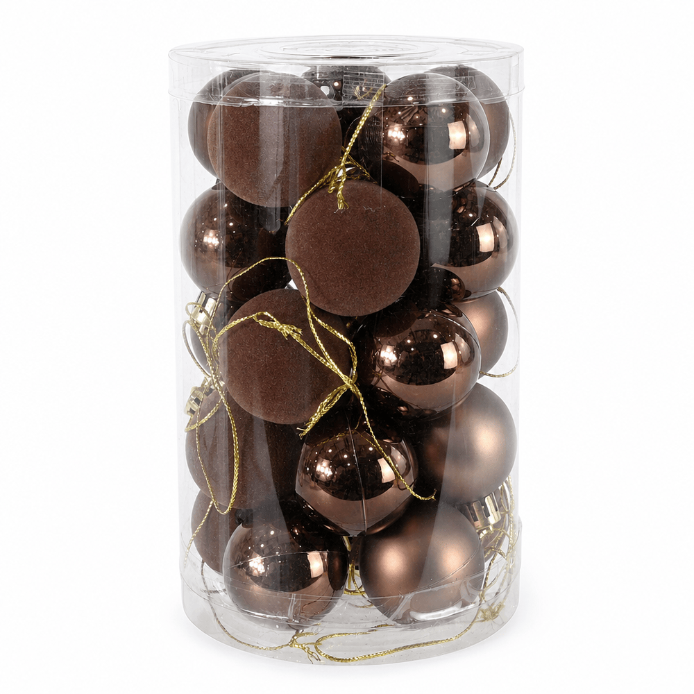 Mocha Bauble Pack 25pk (4cm)