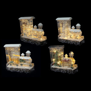 Light Up Train Engine with Winter Scene Asst - View 5