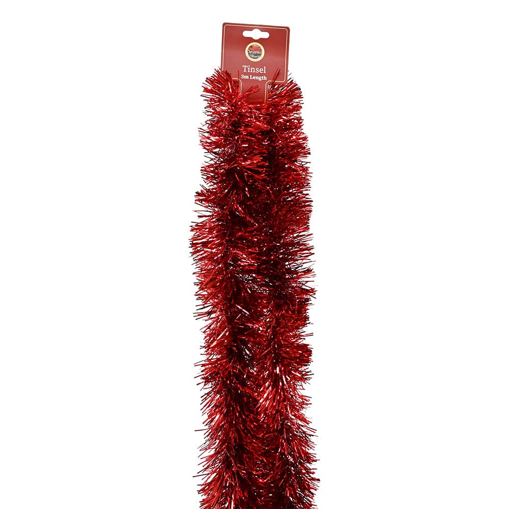 Fine Cut Red Tinsel (3m) - View 1