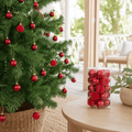 Red Bauble Pack 25pk styled in an Australian Christmas setting
