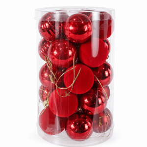 Red Bauble Pack 25pk (4cm)