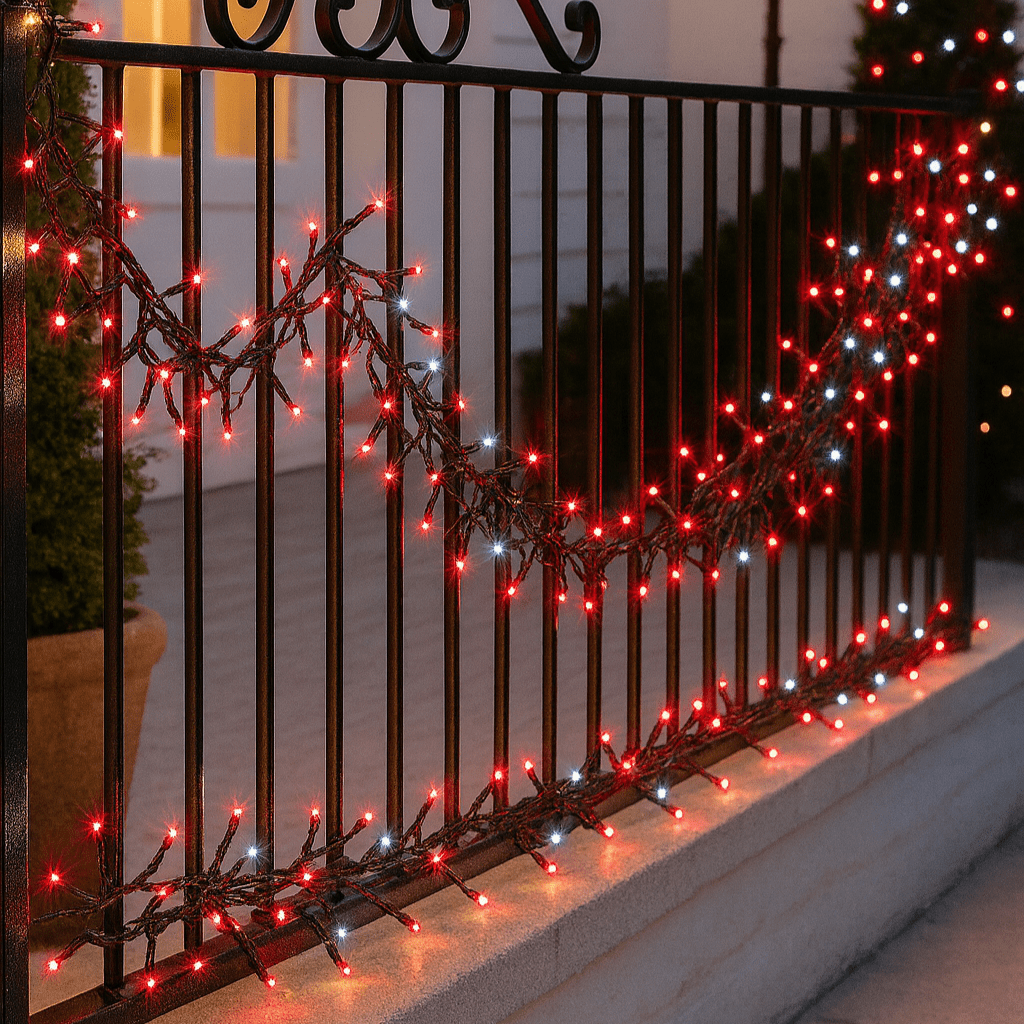 720 LED Red-White Cluster Lights
