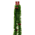 Green Tinsel With Baubles (3m) - View 1