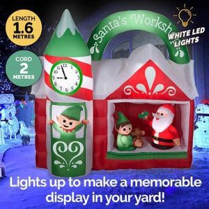 Inflatable Santa's Workshop (1.5m) - View 1