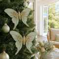 Sage Green Lush Garden Butterfly Clip 2pk styled in an Australian Christmas setting