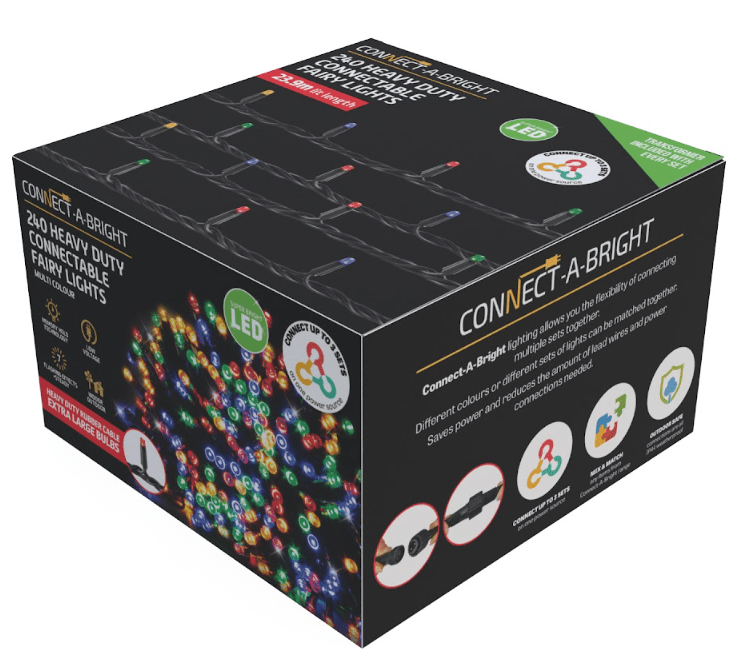 240 Heavy Duty Connectable Fairy Lights Multicolour - View 2