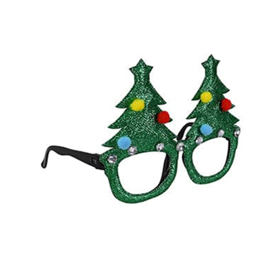 Christmas Glitter Glasses Asst