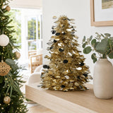 Tinsel Tree Decoration Champagne styled in an Australian Christmas setting