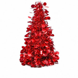 Tinsel Tree Decoration Red (46cm)