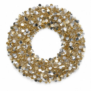 Champagne Tinsel Wreath (46cm)