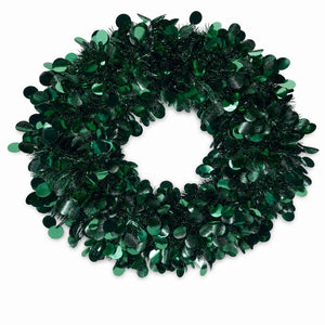 Green Tinsel Wreath (46cm)