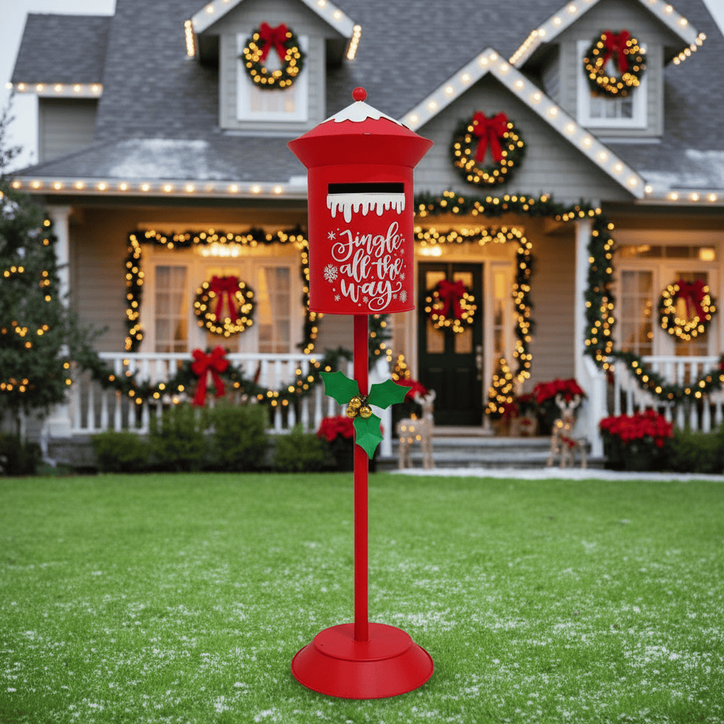 Mailbox On Stand with Holly