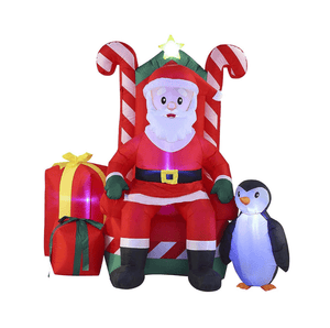 Inflatable Santa and Armchair (1.8m) - View 1