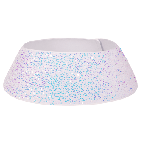 Iridescent White Sequin Tree Collar