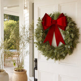 Red Double Layered Velvet Bow styled in an Australian Christmas setting