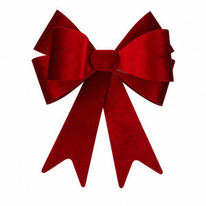 Red Double Layered Velvet Bow (39cm x 49cm)
