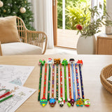 Christmas Pencils/Erasers Set (12pc) styled in an Australian Christmas setting