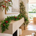 Holly Berry Garland styled in an Australian Christmas setting