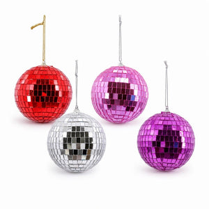 Mirror Ball Bauble Asst (10cm)