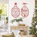 Peppermint Plaque Asst styled in an Australian Christmas setting