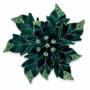 Green Truffle Poinsettia Clip