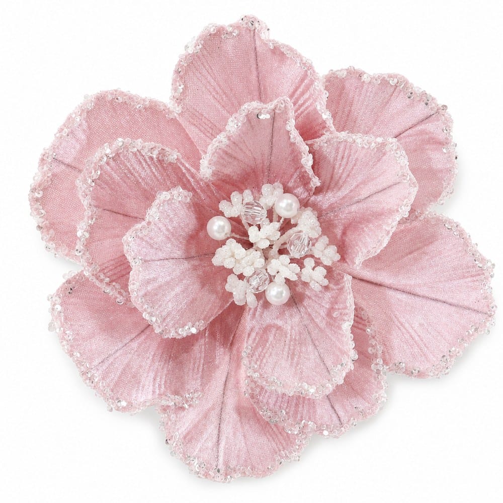 Pink Icy Peony Clip