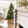 Mixed Berry and Pine Garland styled in an Australian Christmas setting
