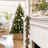 Mixed Berry and Pine Garland styled in an Australian Christmas setting