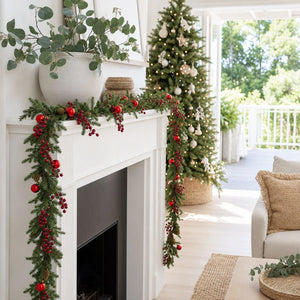 Bauble Berry Garland styled in an Australian Christmas setting