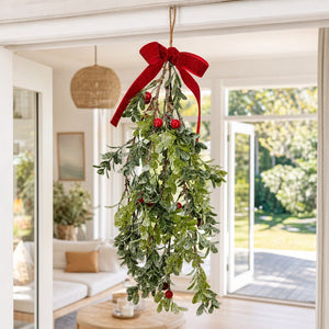 Frosted Mistletoe Berry Hanger styled in an Australian Christmas setting