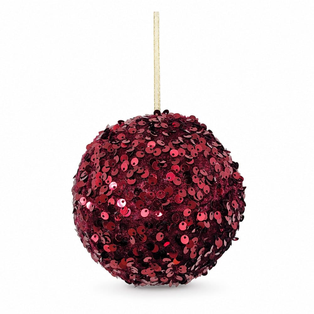Red Sequins Bauble (12cm)