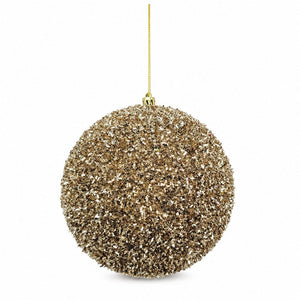 Champagne Glitter and Sequins Bauble (12cm)