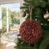 Natural Bark Bauble on a decorated Christmas tree