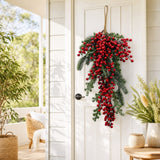 Berry and Pine Frosted Teardrop styled in an Australian Christmas setting