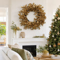 Golden Foliage Wreath styled in an Australian Christmas setting