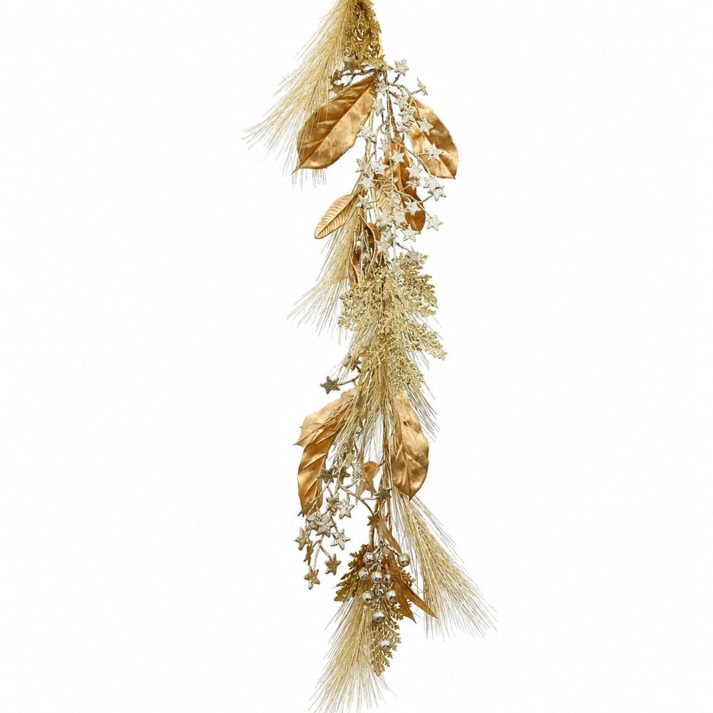 Golden Stars and Berries Garland (150cm)