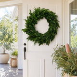 Norfolk Pine Wreath styled in an Australian Christmas setting