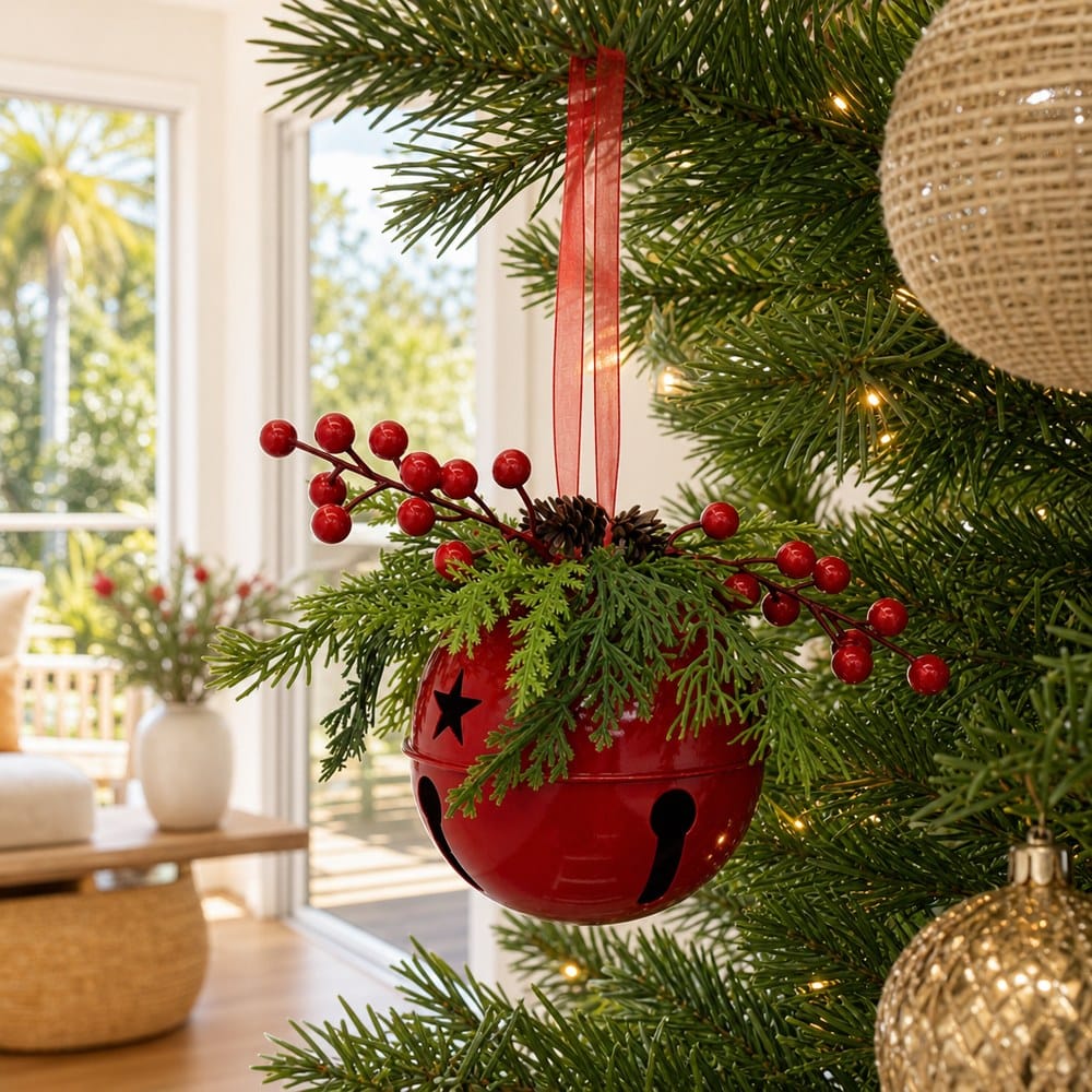 Pine Berry Nutbell on a decorated Christmas tree